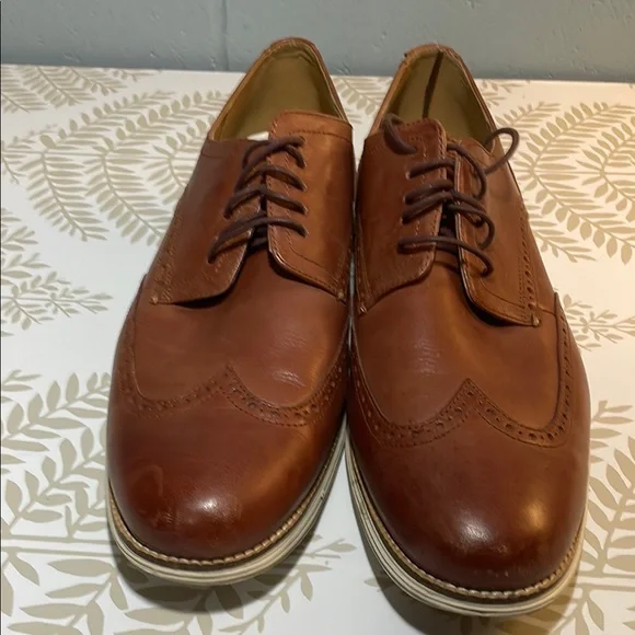mens brown dress shoes size 14 MENS Pecan Brown Leather Dress Shoes